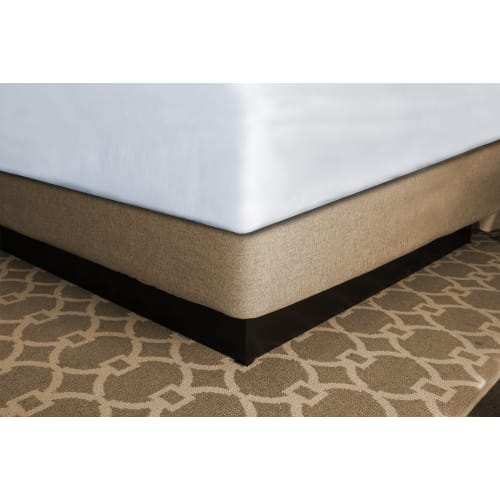 Designer Décor Box Spring Quick Wrap, PolyLinen Sawgrass, Hotel King 5", 72x80x5-6.5", Caramel